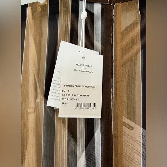 Zimmermann - BOTANICA PANELLED MIDI DRESS - Size 3 - Picture 3 of 6